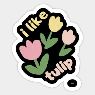 Tulip Vintage Retro Since Established Tulips Sticker